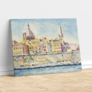 Valletta Waterfront in Watercolour – Painting Print