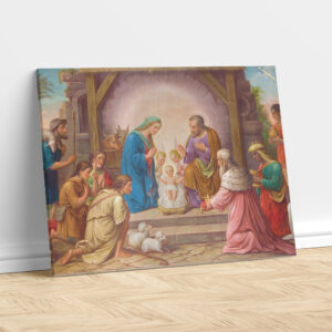 Fresco of Nativity Scene by Josef Kastner – Painting Print