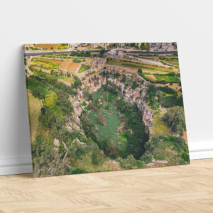 Il-Maqluba Sinkhole Aerial View – Qrendi, Malta