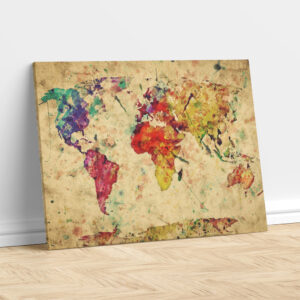 Artistic World Map – Painting Print