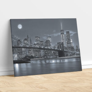 Midnight Skyline – Brooklyn Bridge, New York City