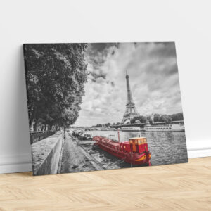 Red Boat on the Seine – Paris, France