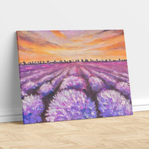 Purple Flower Field – Painting Print